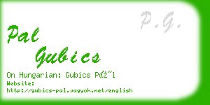 pal gubics business card